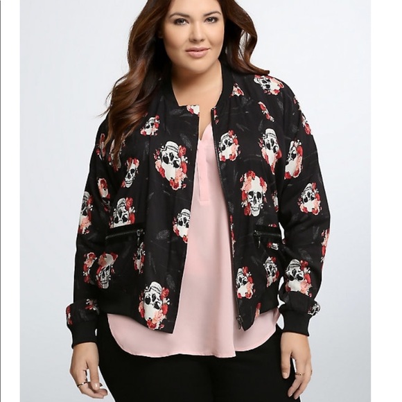 torrid Jackets & Blazers - Skull reversible bomber jacket